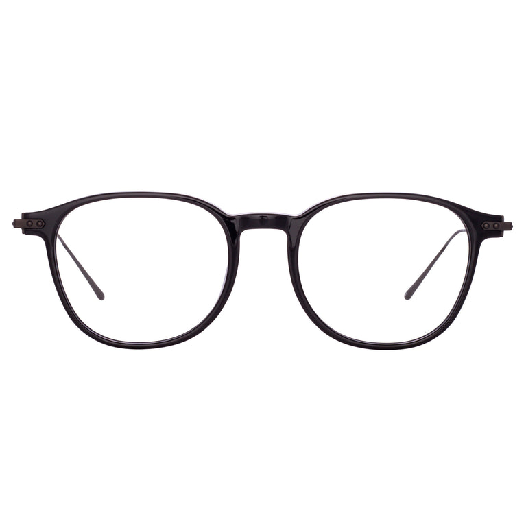 Linda Farrow Meier Optical D-Frame in Black (Asian Fit)