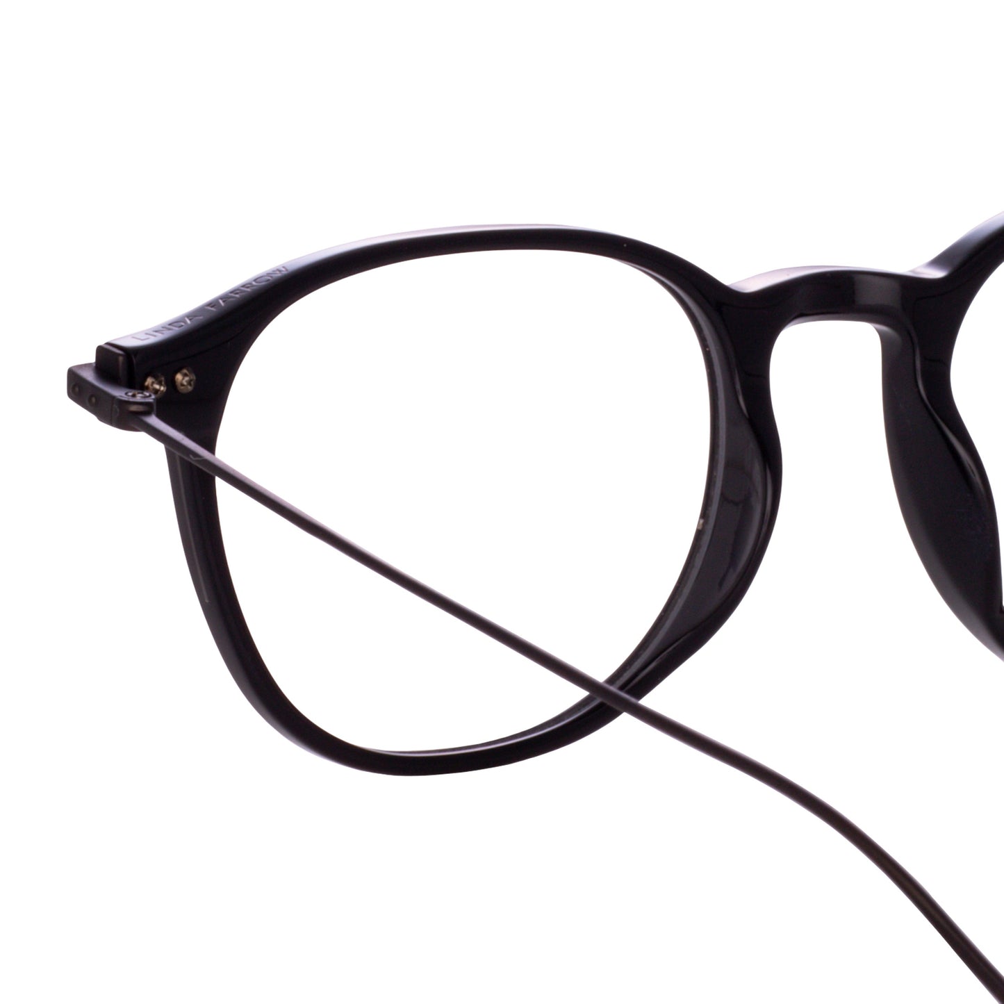Linda Farrow Meier Optical D-Frame in Black (Asian Fit)