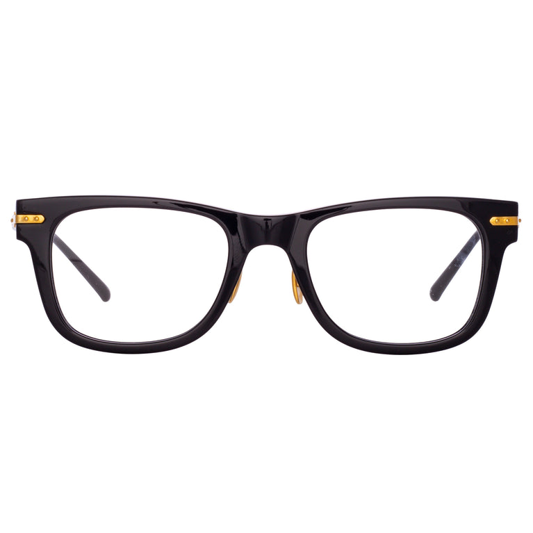 Linda Farrow Men's Portico Optical D-Frame in Black (Asian Fit)  51