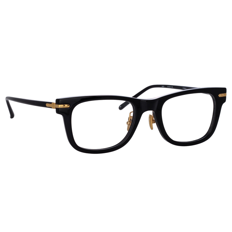 Linda Farrow Men's Portico Optical D-Frame in Black (Asian Fit)  51