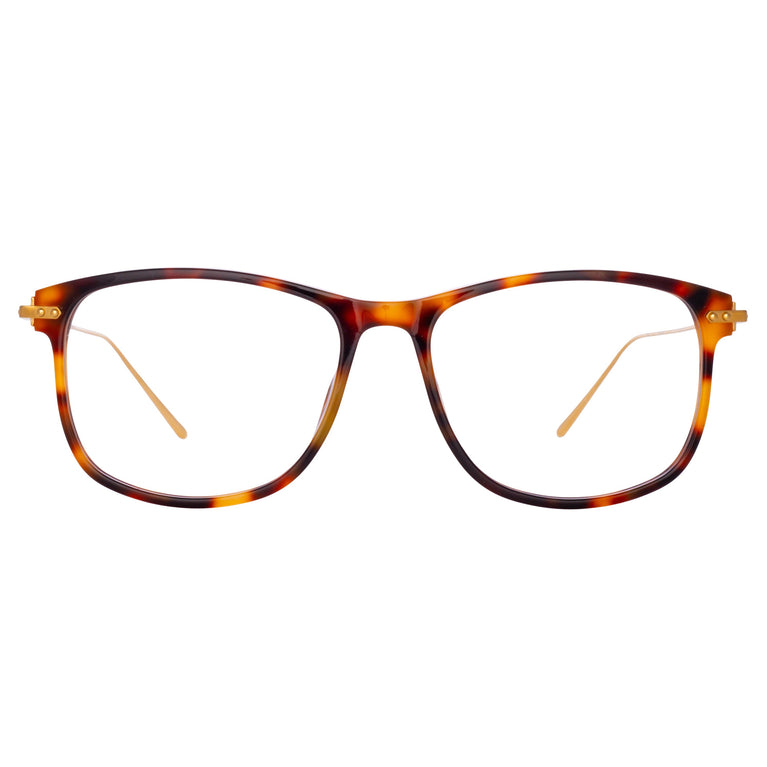 Linda Farrow Men's Finial Optical D-Frame in Tortoiseshell (Asian Fit)