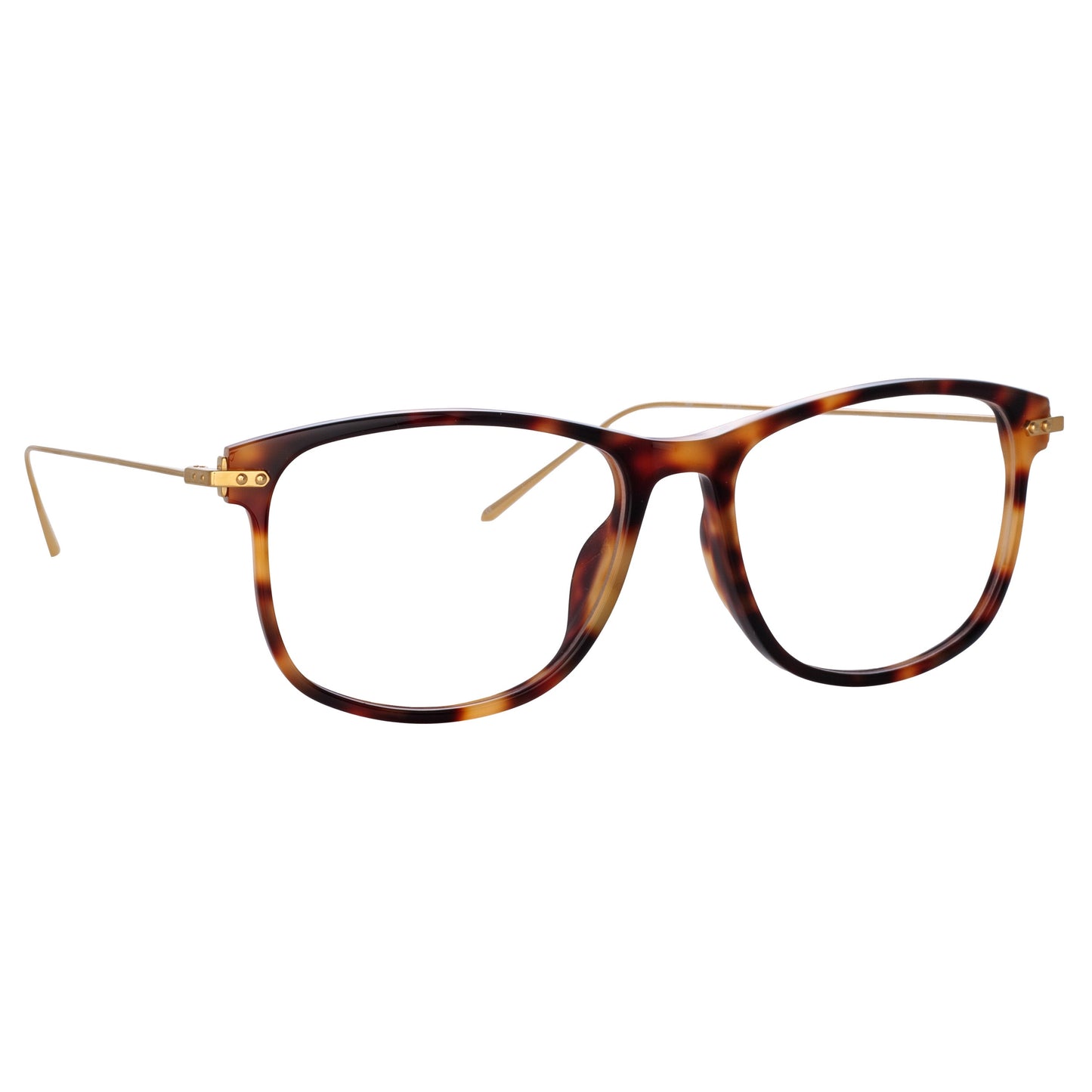 Linda Farrow Men's Finial Optical D-Frame in Tortoiseshell (Asian Fit)