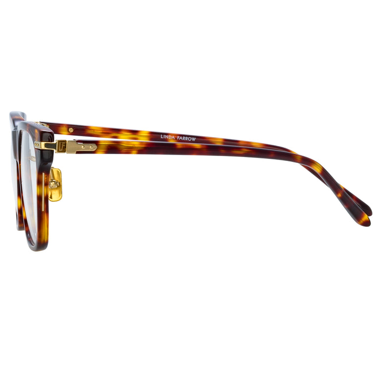 Linda Farrow Cove Optical D-Frame in Tortoiseshell (Asian Fit)  53