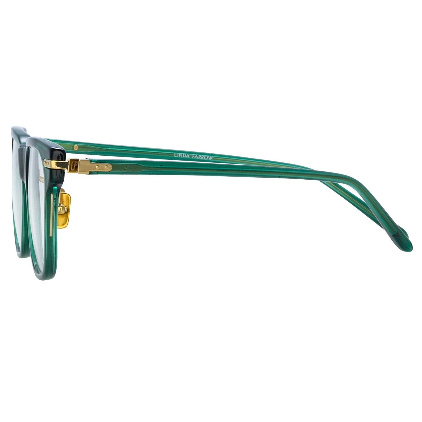 Linda Farrow Cove Optical D-Frame in Bottle Green (Asian Fit)  53