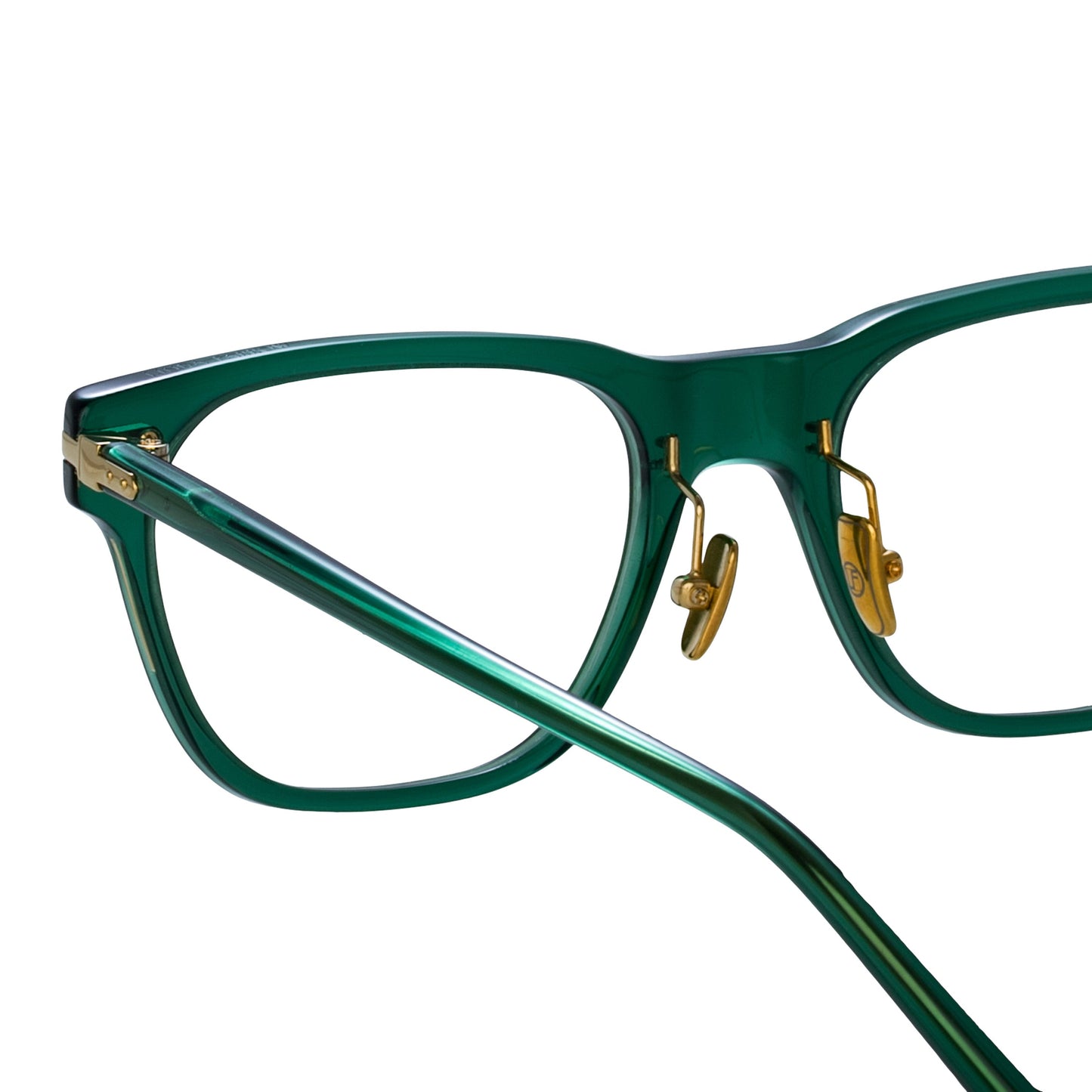 Linda Farrow Cove Optical D-Frame in Bottle Green (Asian Fit)  53