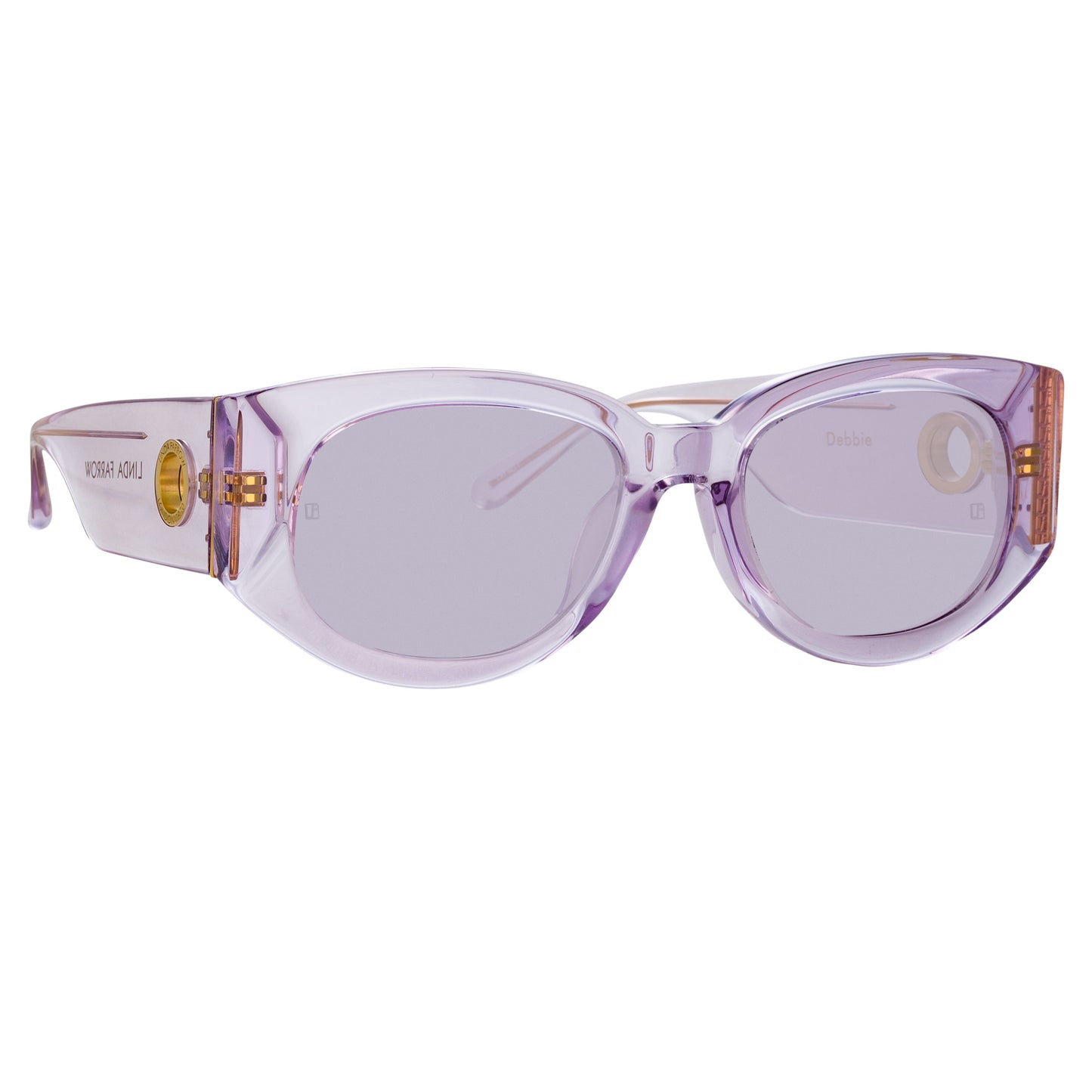 Linda Farrow Debbie D-Frame Sunglasses in Lilac C1 54