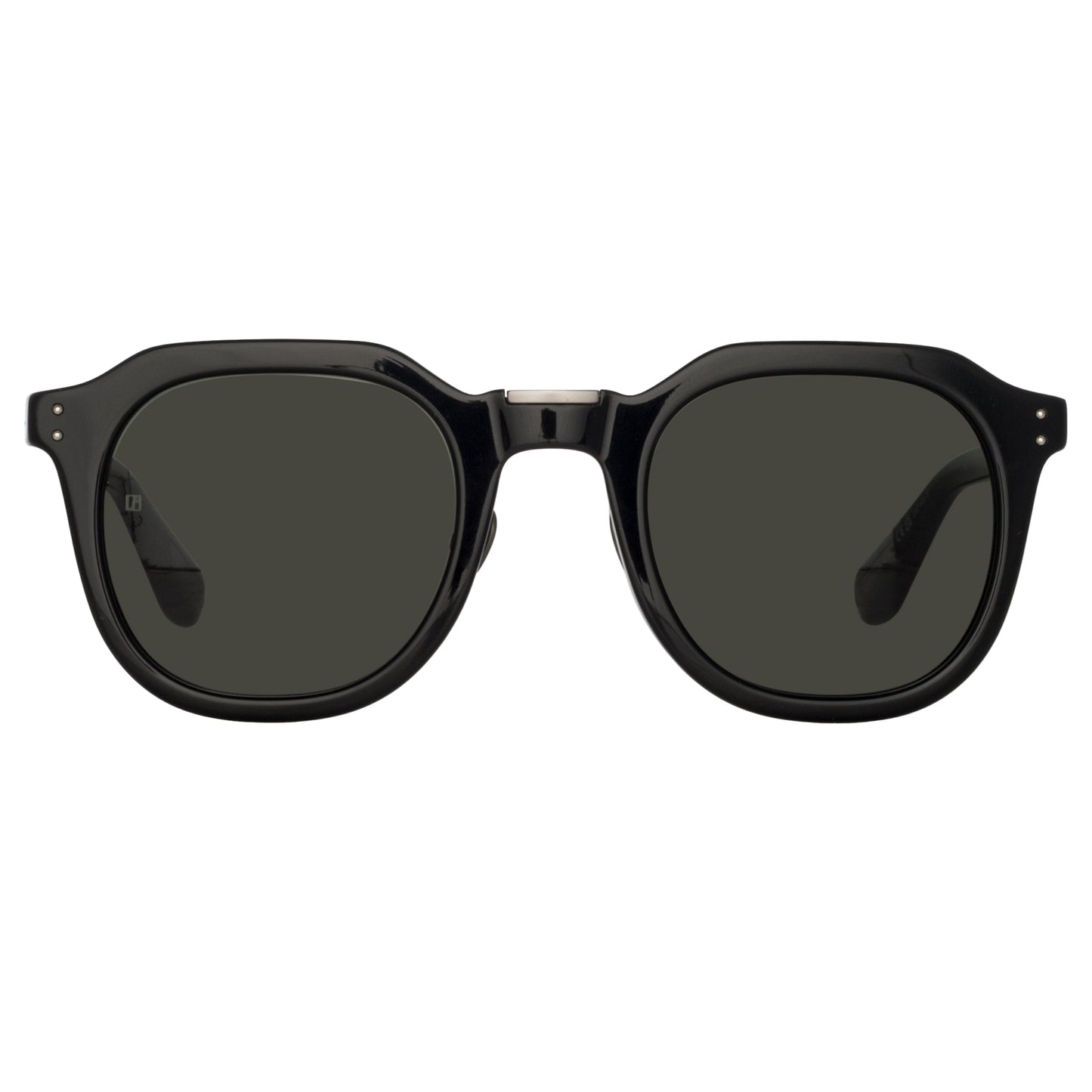 Linda Farrow Fletcher Angular Sunglasses in Black and Grey C1 49