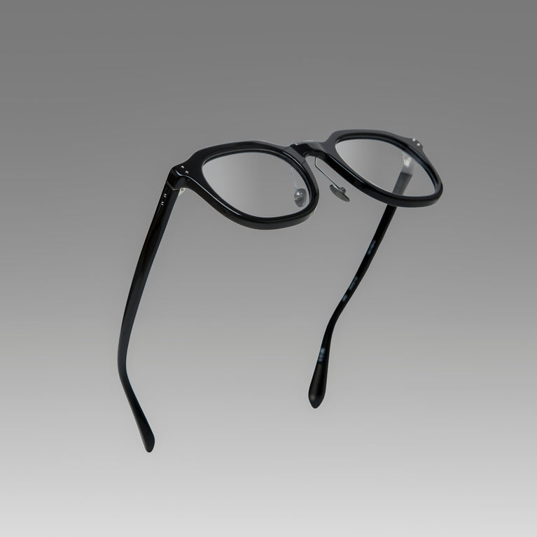 Linda Farrow Fletcher Angular Optical Frame in Black and Nickel C1 49