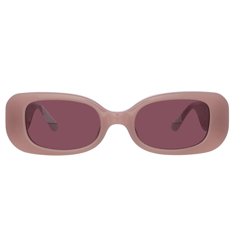 Linda Farrow Lola Rectangular Sunglasses in Lilac C1 52
