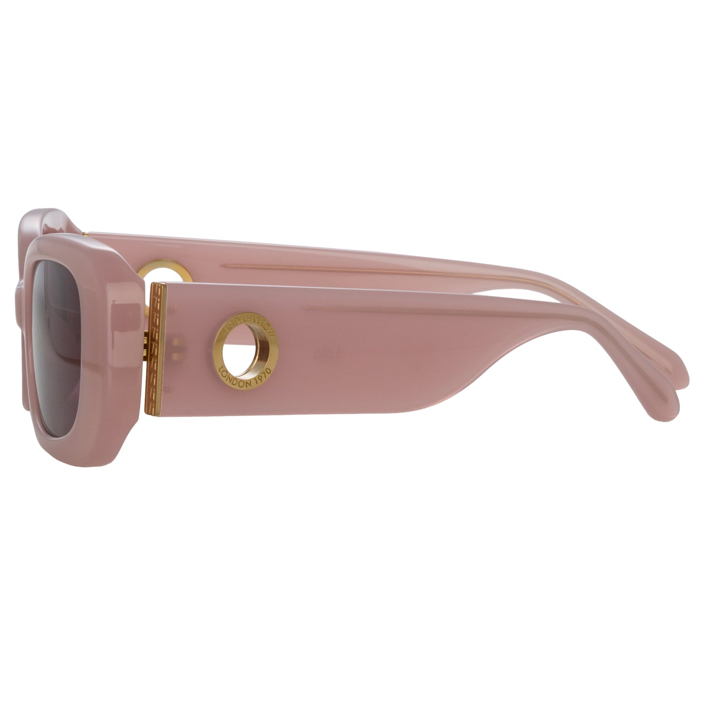 Linda Farrow Lola Rectangular Sunglasses in Lilac C1 52