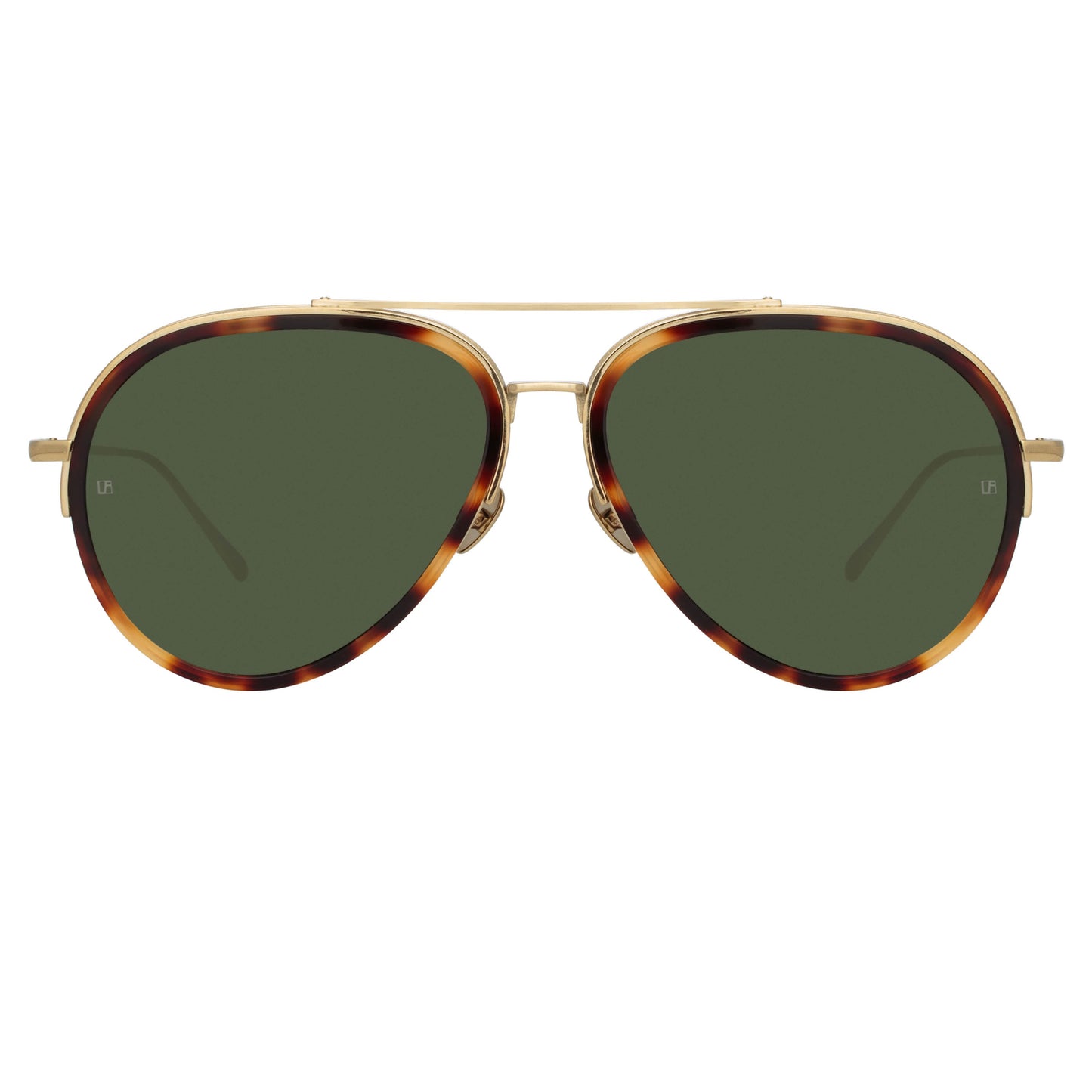Linda Farrow Abel Aviator Sunglasses in Tortoiseshell C2 58