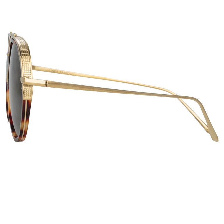 Linda Farrow Abel Aviator Sunglasses in Tortoiseshell C2 58