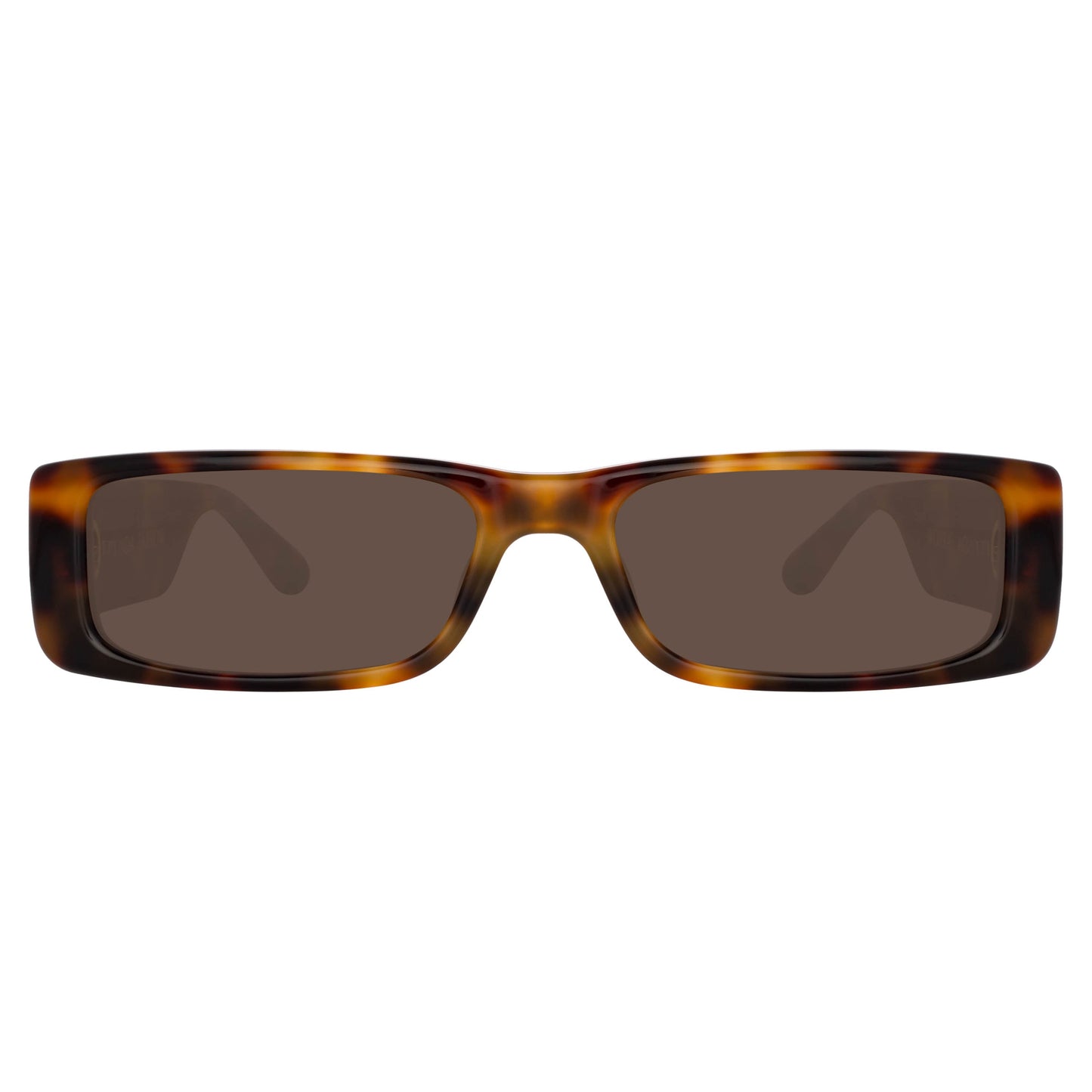 Linda Farrow Dania Rectangular Sunglasses in Tortoiseshell C2 60
