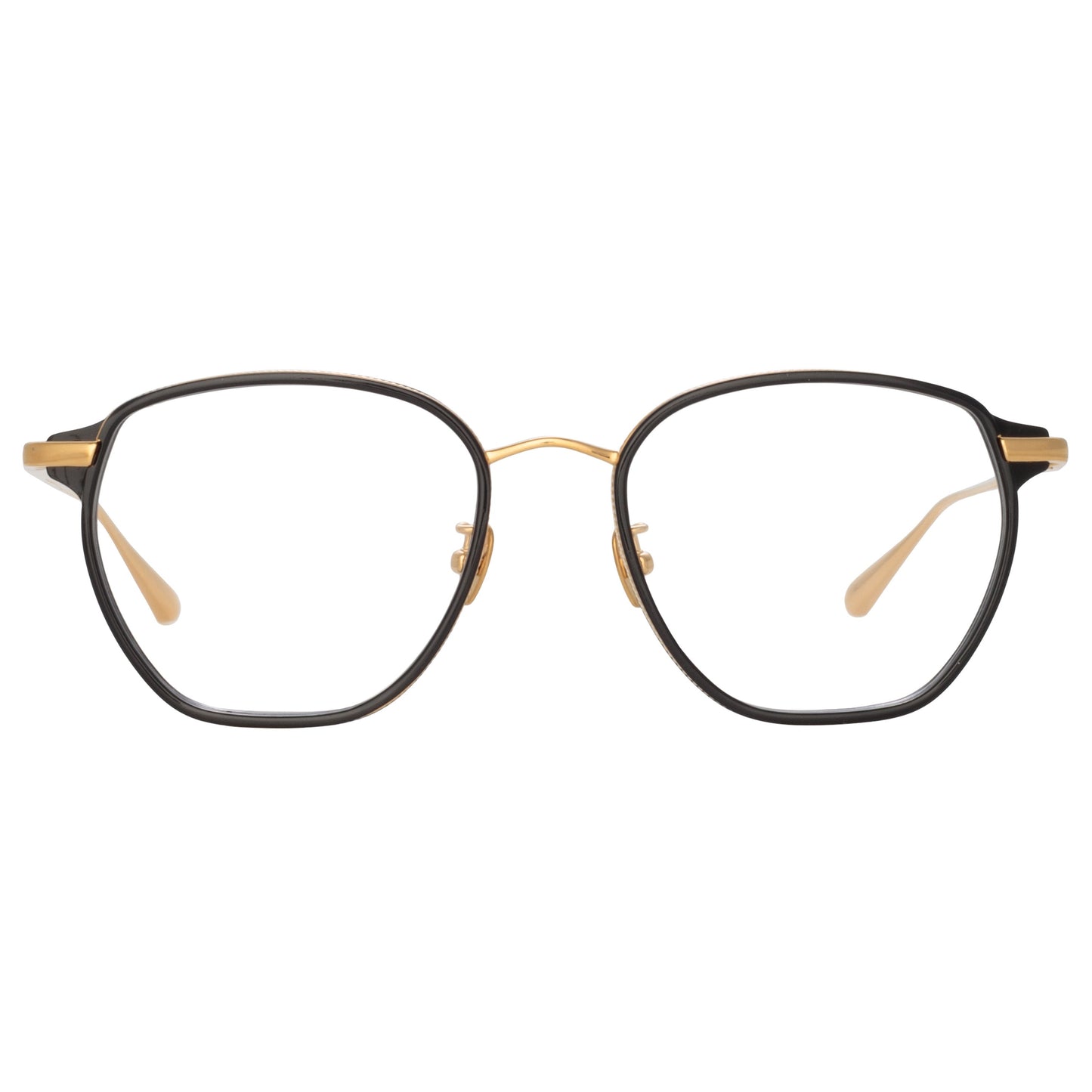 Linda Farrow Danilo Angular Optical Frame in Yellow Gold C1 53