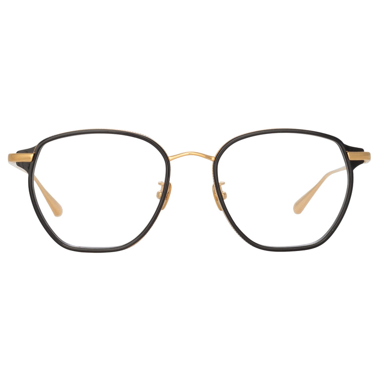 Linda Farrow Danilo Angular Optical Frame in Yellow Gold C1 53