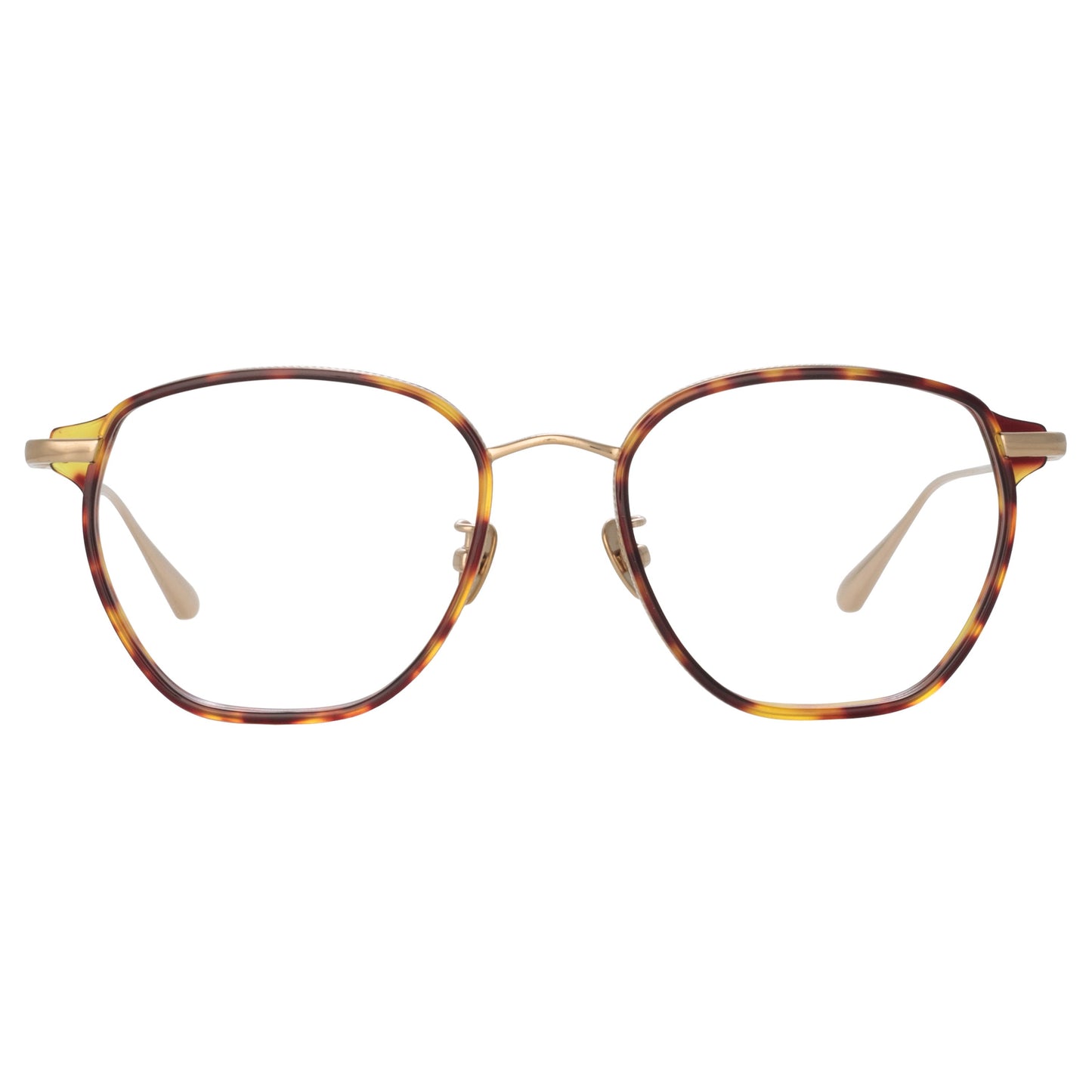 Linda Farrow Danilo Angular Optical Frame in Light Gold C2 53