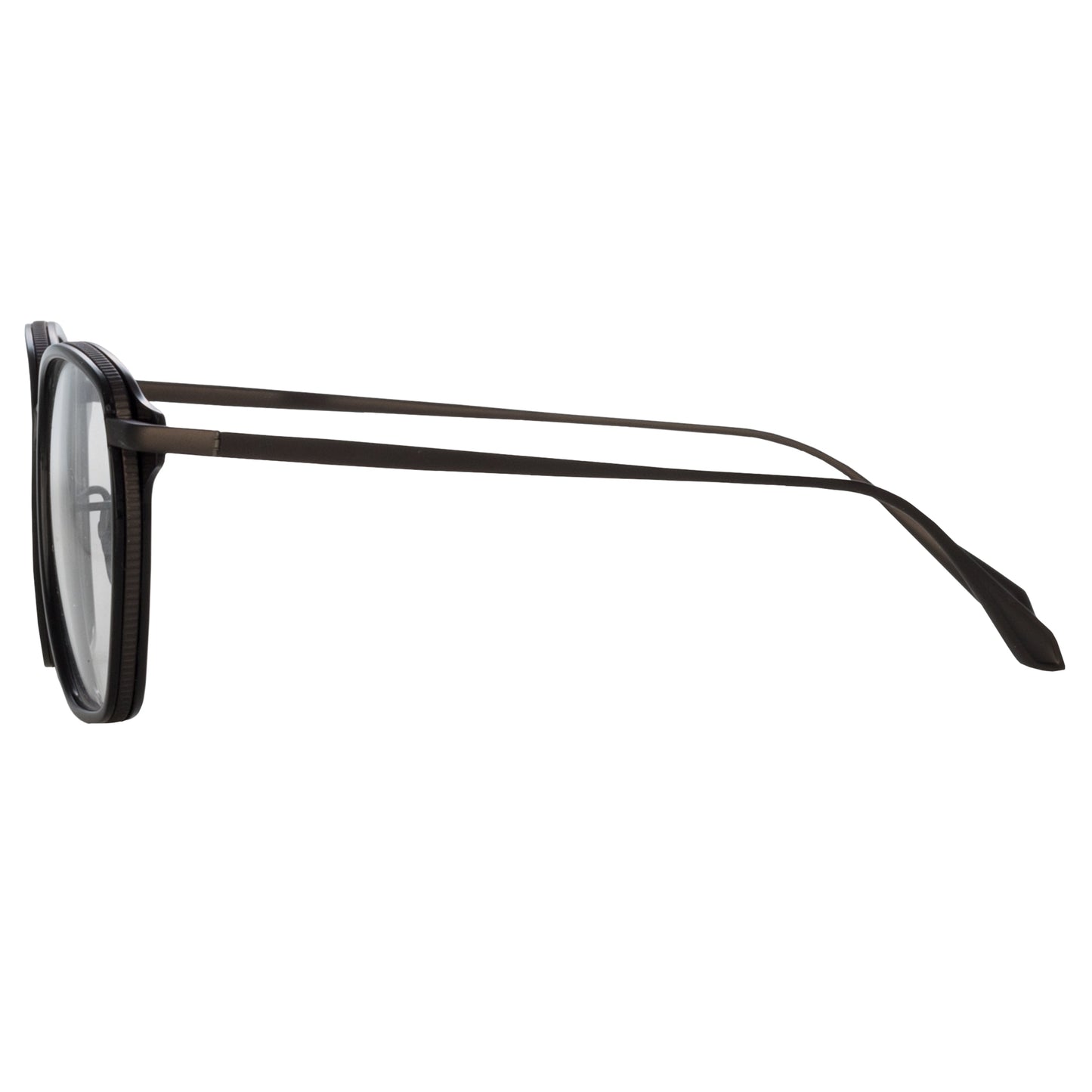 Linda Farrow Danilo Angular Optical Frame in Matt Nickel C4