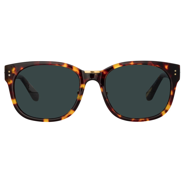 Linda Farrow Cedric A Rectangular Sunglasses in Tortoiseshell AC 50