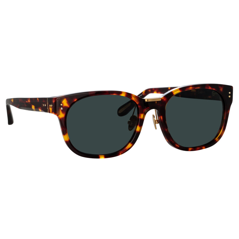 Linda Farrow Cedric A Rectangular Sunglasses in Tortoiseshell AC 50