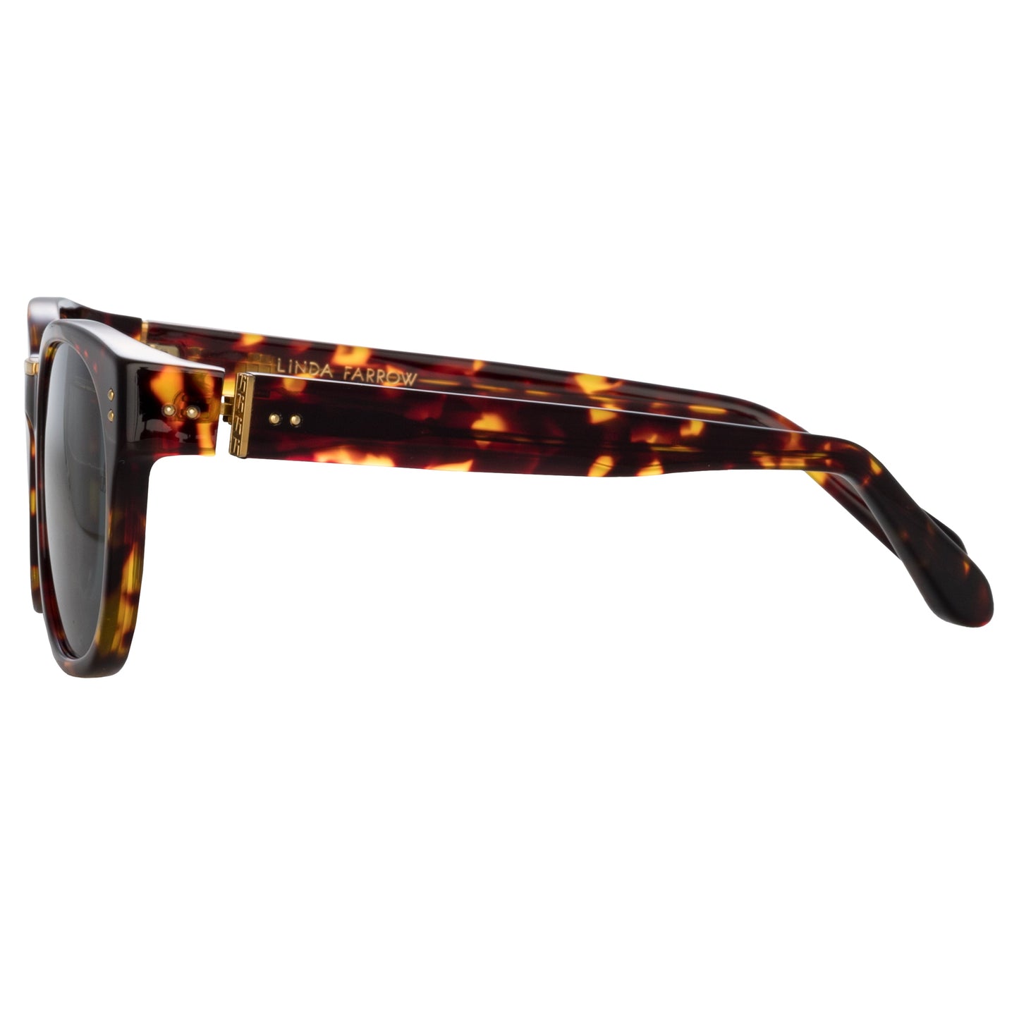 Linda Farrow Cedric A Rectangular Sunglasses in Tortoiseshell AC 50