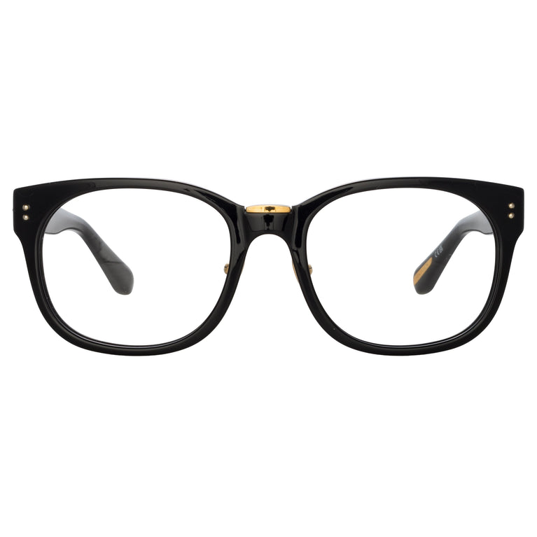 Linda Farrow Men's Cedric Rectangular Optical Frames in Black (Asian Fit) AC 54