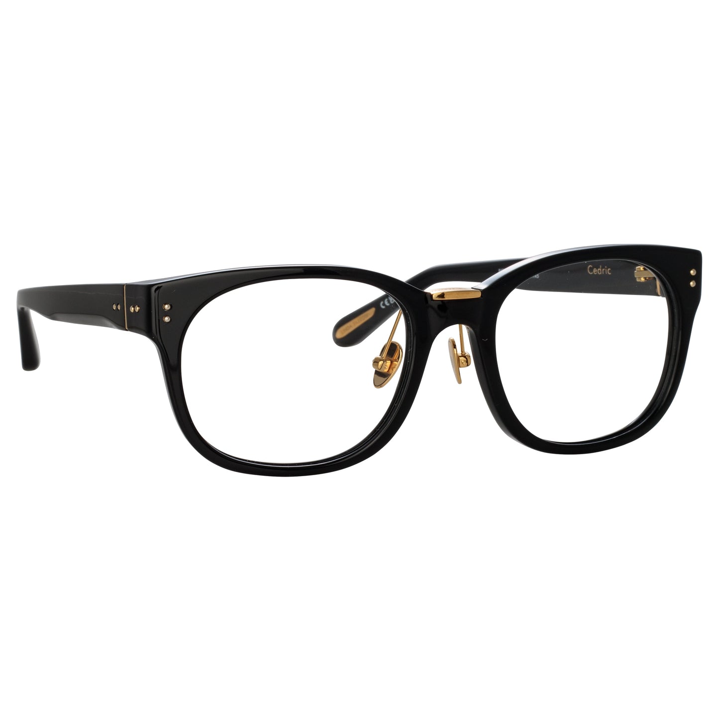 Linda Farrow Men's Cedric Rectangular Optical Frames in Black (Asian Fit) AC 54