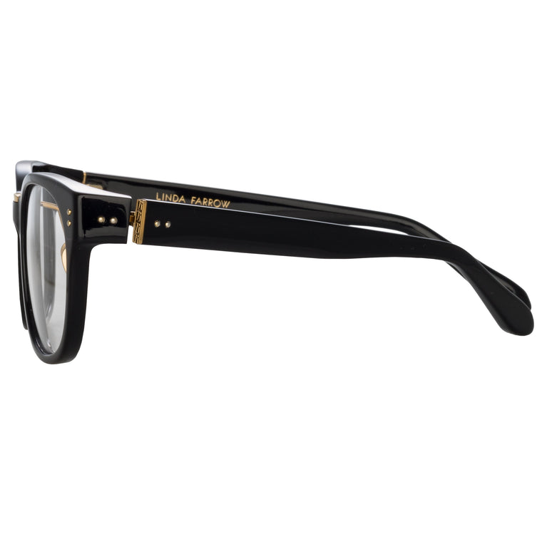 Linda Farrow Men's Cedric Rectangular Optical Frames in Black (Asian Fit) AC 54