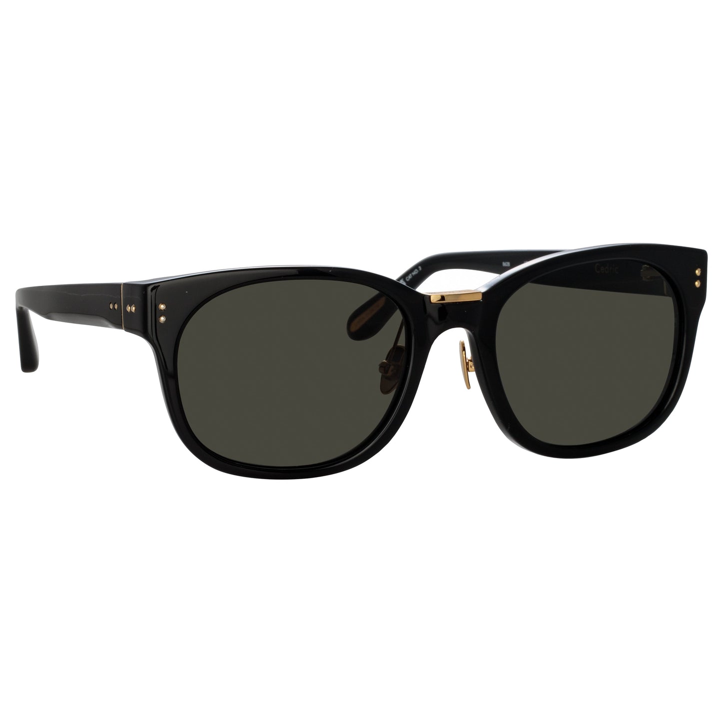 Linda Farrow Cedric A Rectangular Sunglasses in Black and Grey AC 50