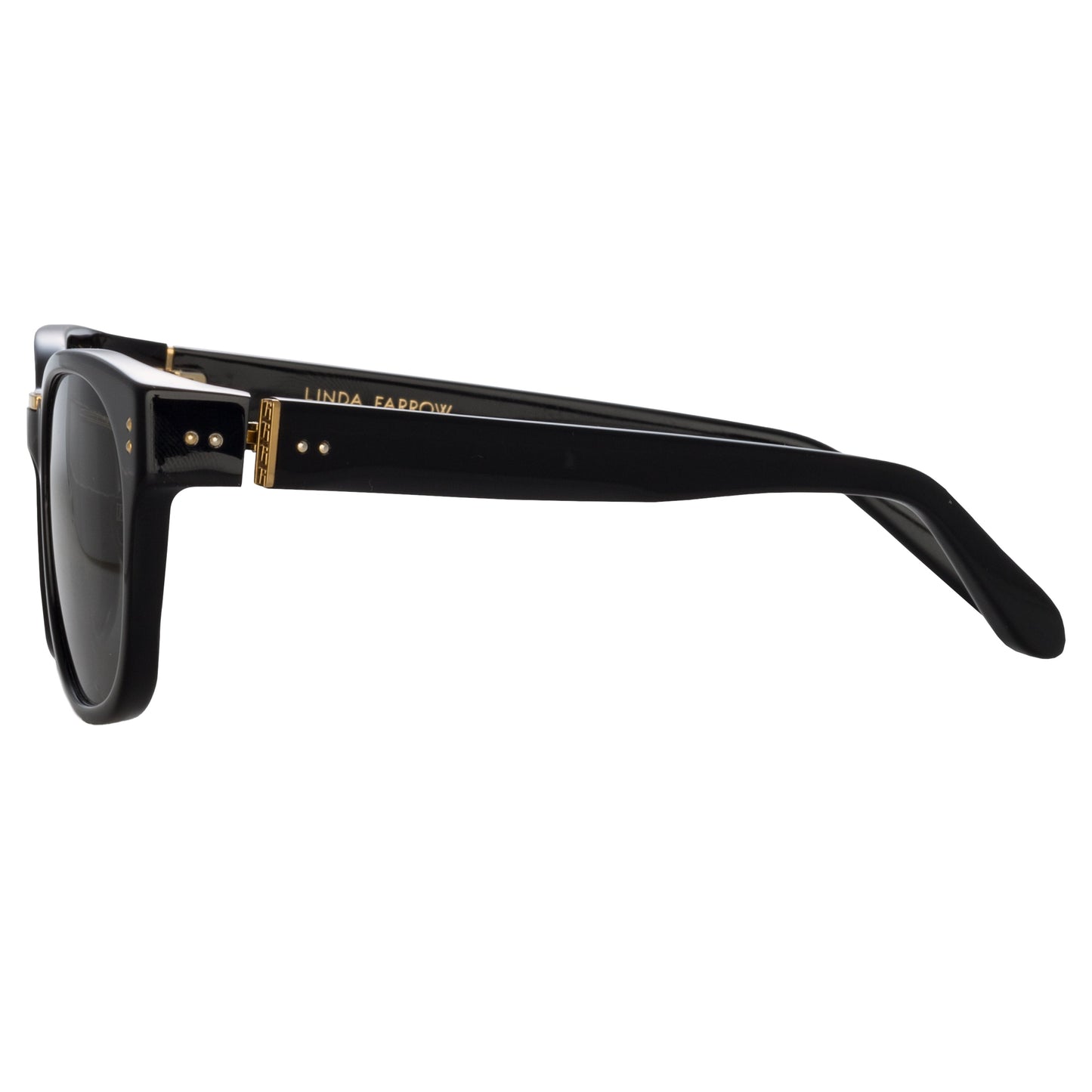 Linda Farrow Cedric A Rectangular Sunglasses in Black and Grey AC 50