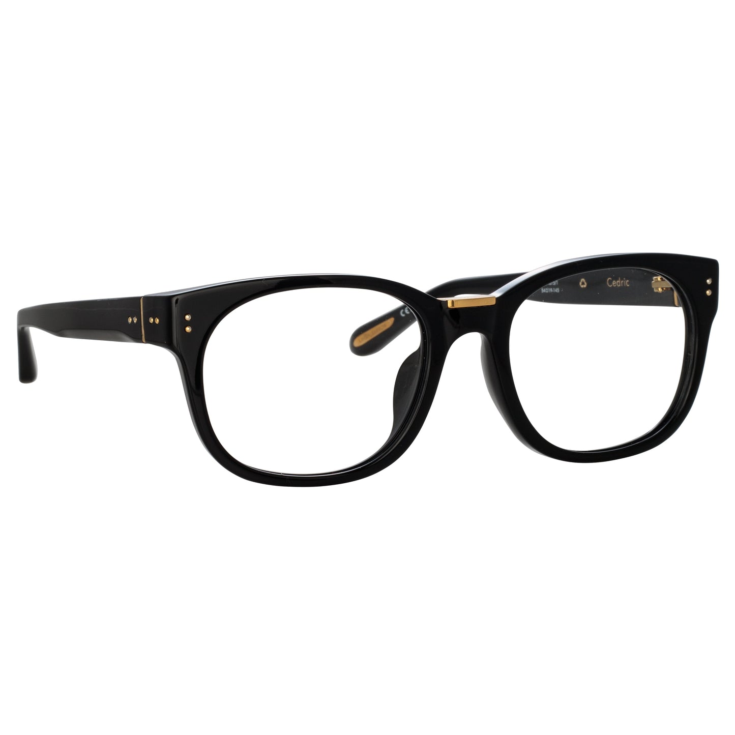 Linda Farrow Cedric Rectangular Optical Frames in Black C1 54