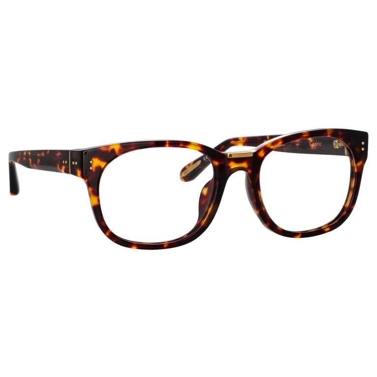 Linda Farrow Cedric Rectangular Optical Frames in Tortoiseshell C2 54