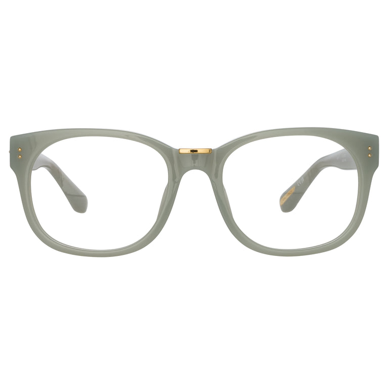 Linda Farrow Cedric Rectangular Optical Frames in Steel C3 54