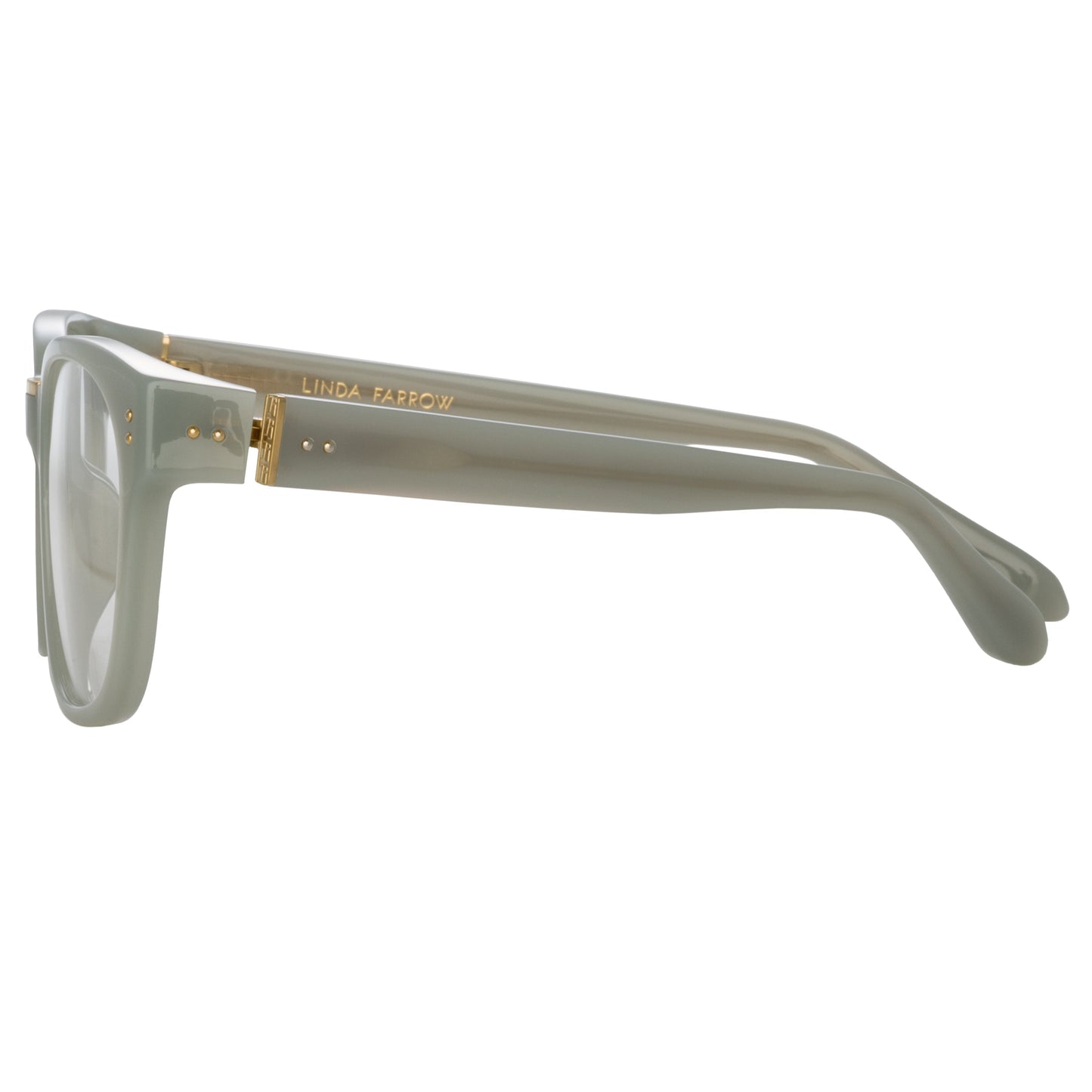 Linda Farrow Cedric Rectangular Optical Frames in Steel C3 54