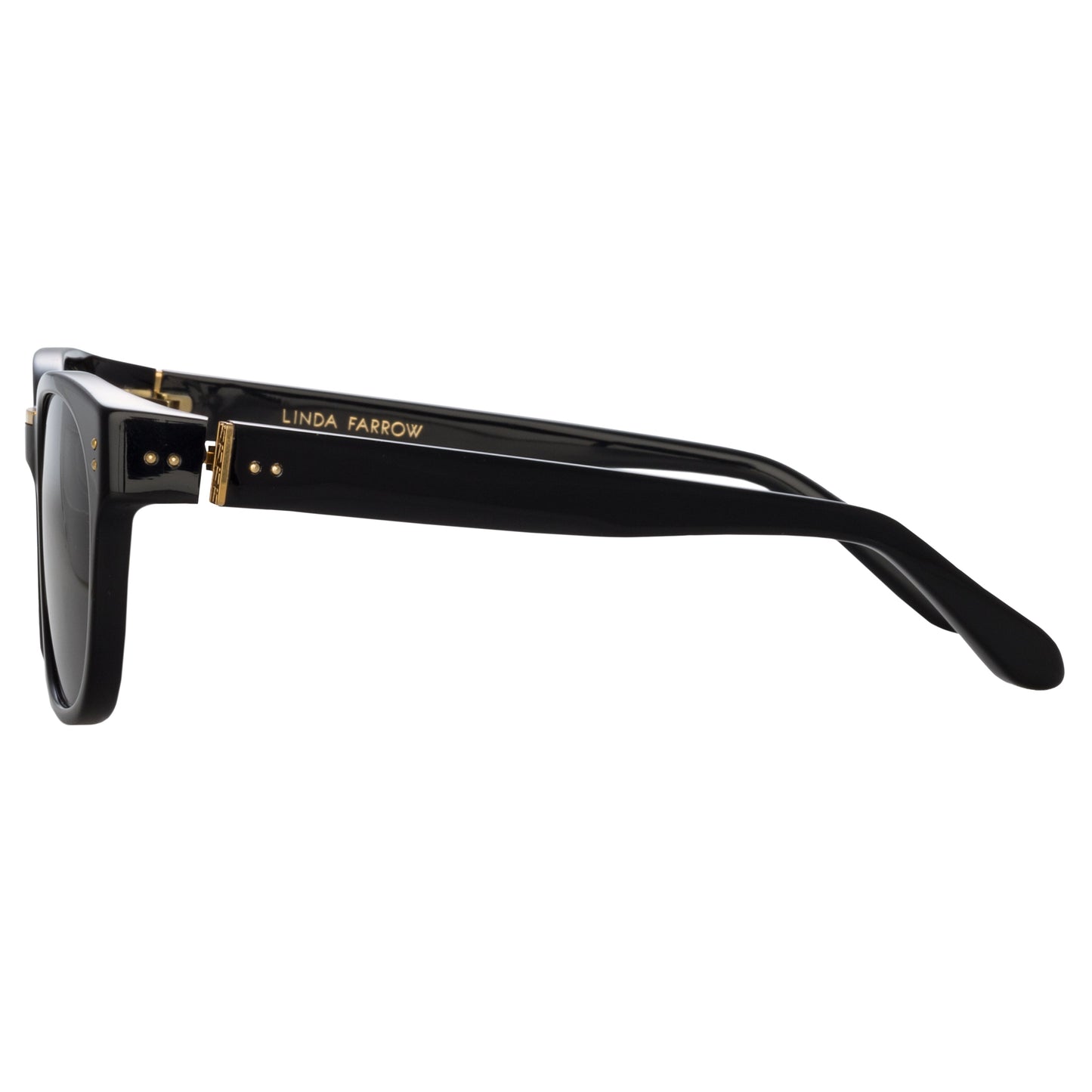 Linda Farrow Cedric Rectangular Sunglasses in Black and Grey C4 50
