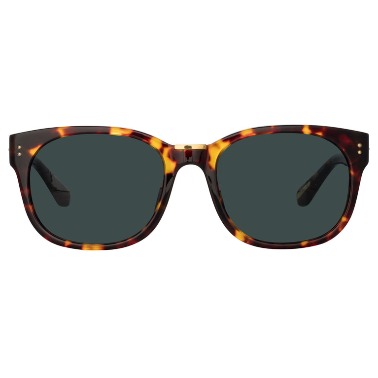 Linda Farrow Cedric Rectangular Sunglasses in Tortoiseshell C5 50