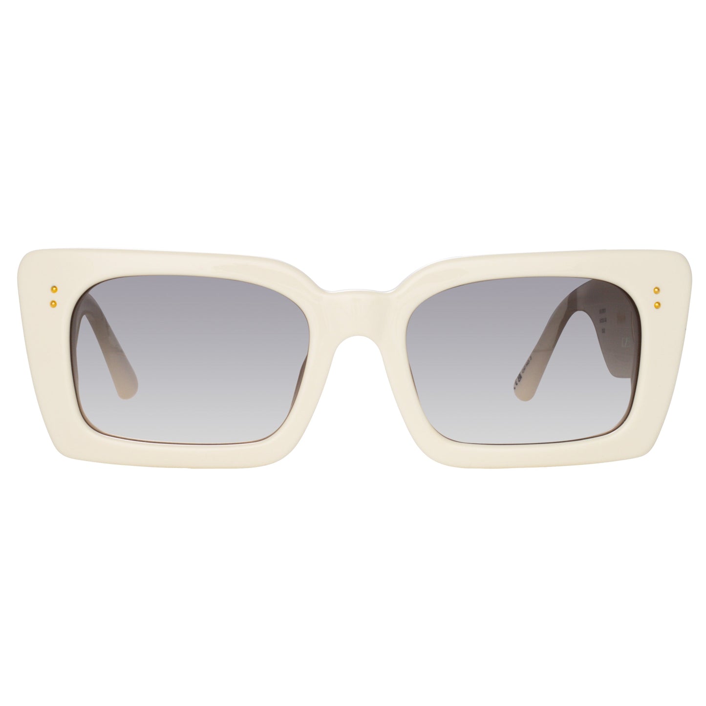 Linda Farrow Nieve Rectangular Sunglasses in White C7 5