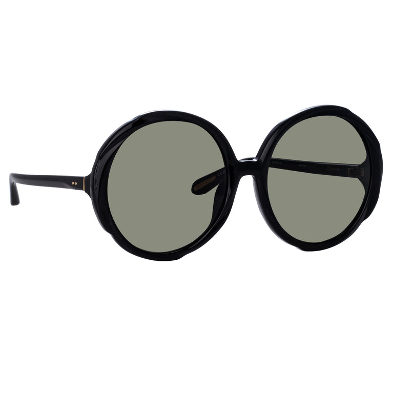 Linda Farrow Otavia Oversized Sunglasses in Black C1 60