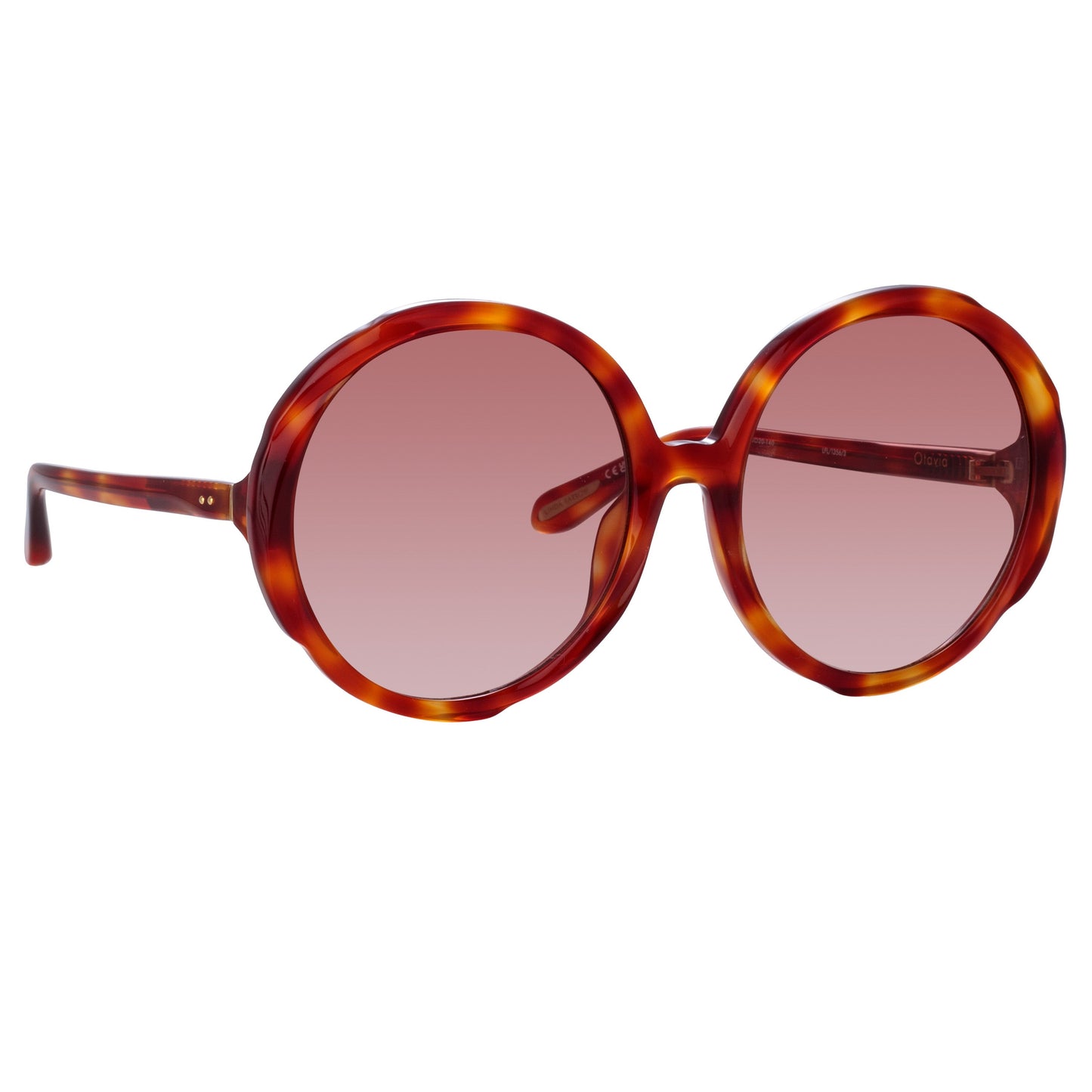 Linda Farrow Otavia Oversized Sunglasses in Amber Tortoiseshell C3 60