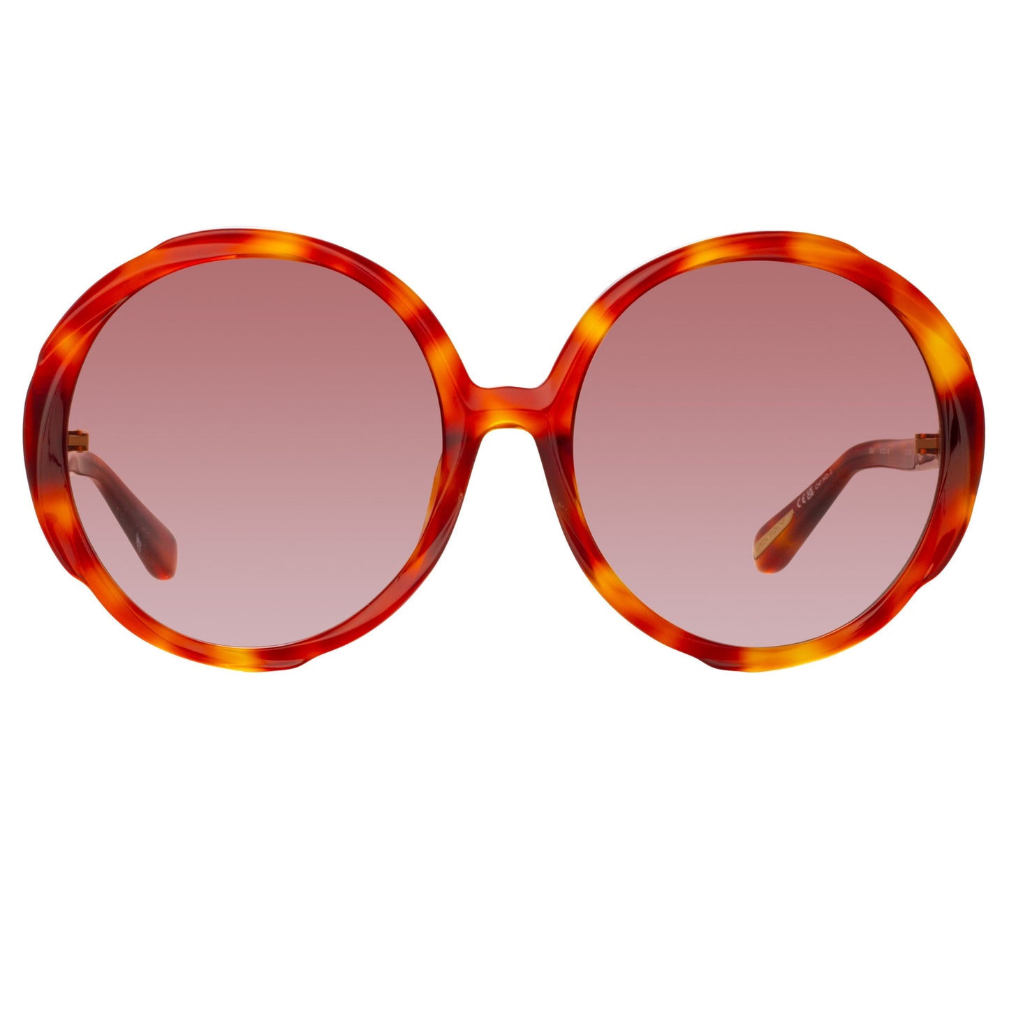 Linda Farrow Otavia Oversized Sunglasses in Amber Tortoiseshell C3 60