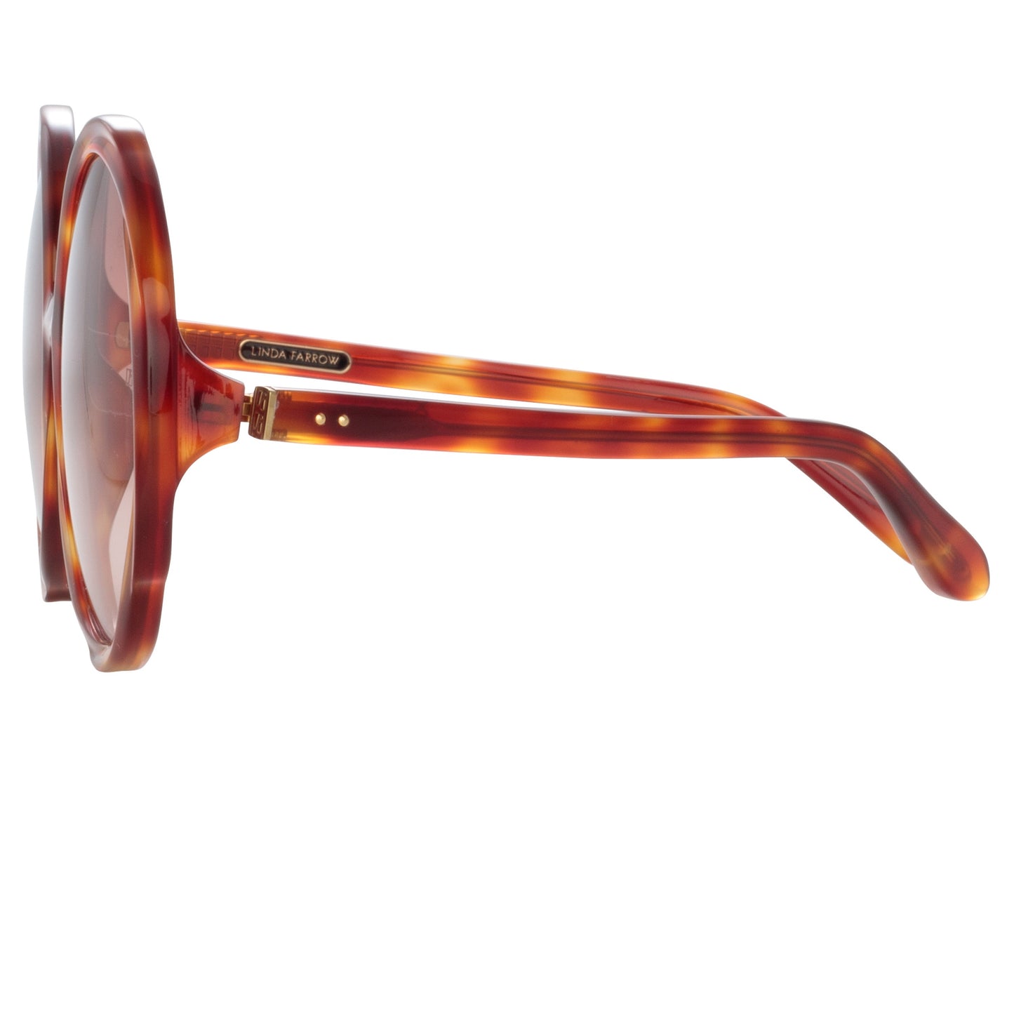 Linda Farrow Otavia Oversized Sunglasses in Amber Tortoiseshell C3 60