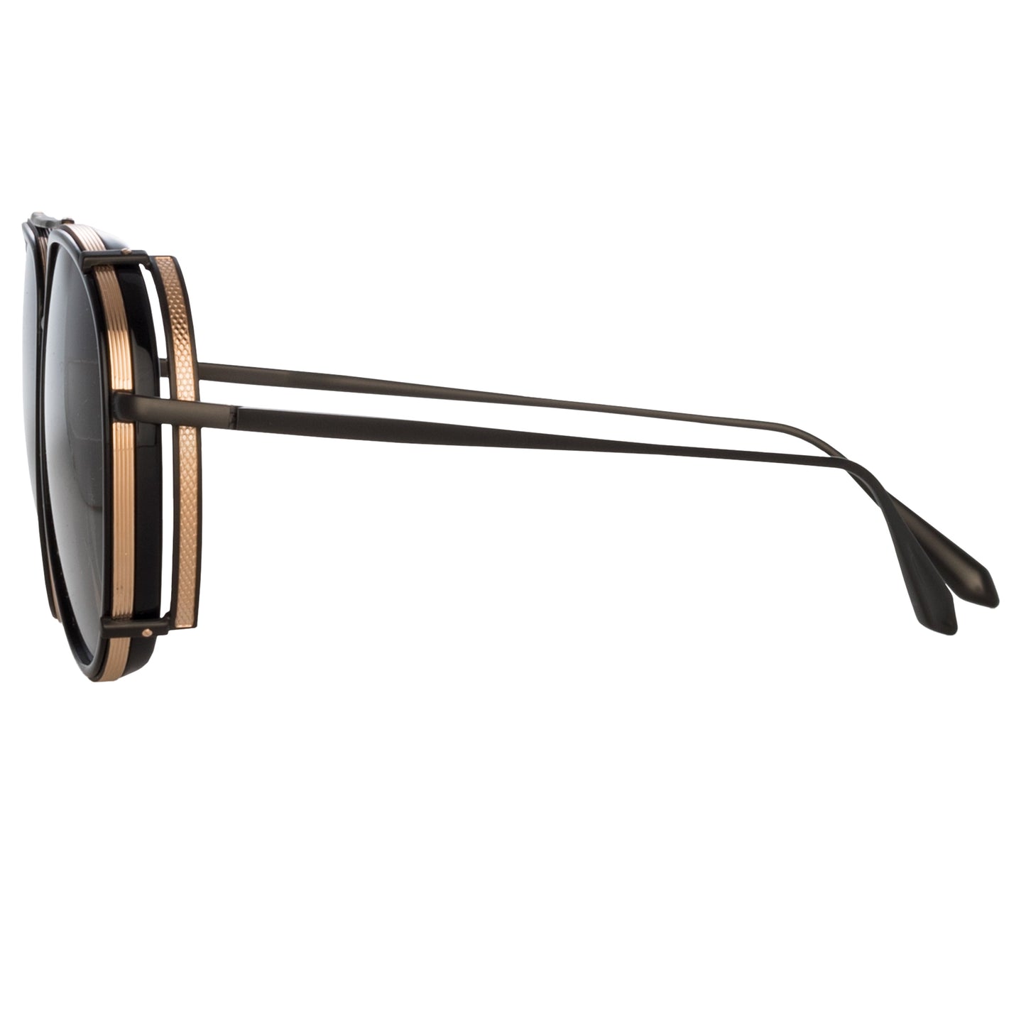 Linda Farrow Dimitri Aviator Sunglasses in Matt Nickel C1 59