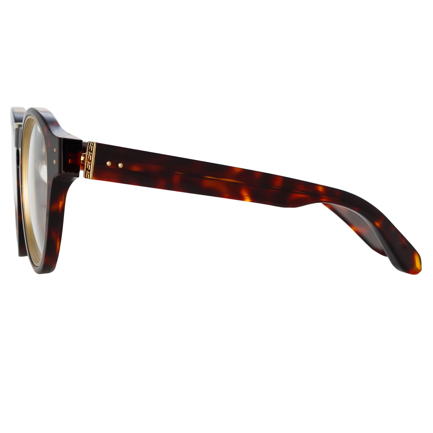 Linda Farrow Morris Oval Optical Frame in Tortoiseshell C4