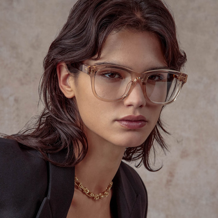 Linda Farrow Edson Optical D-Frame in Ash C3 55