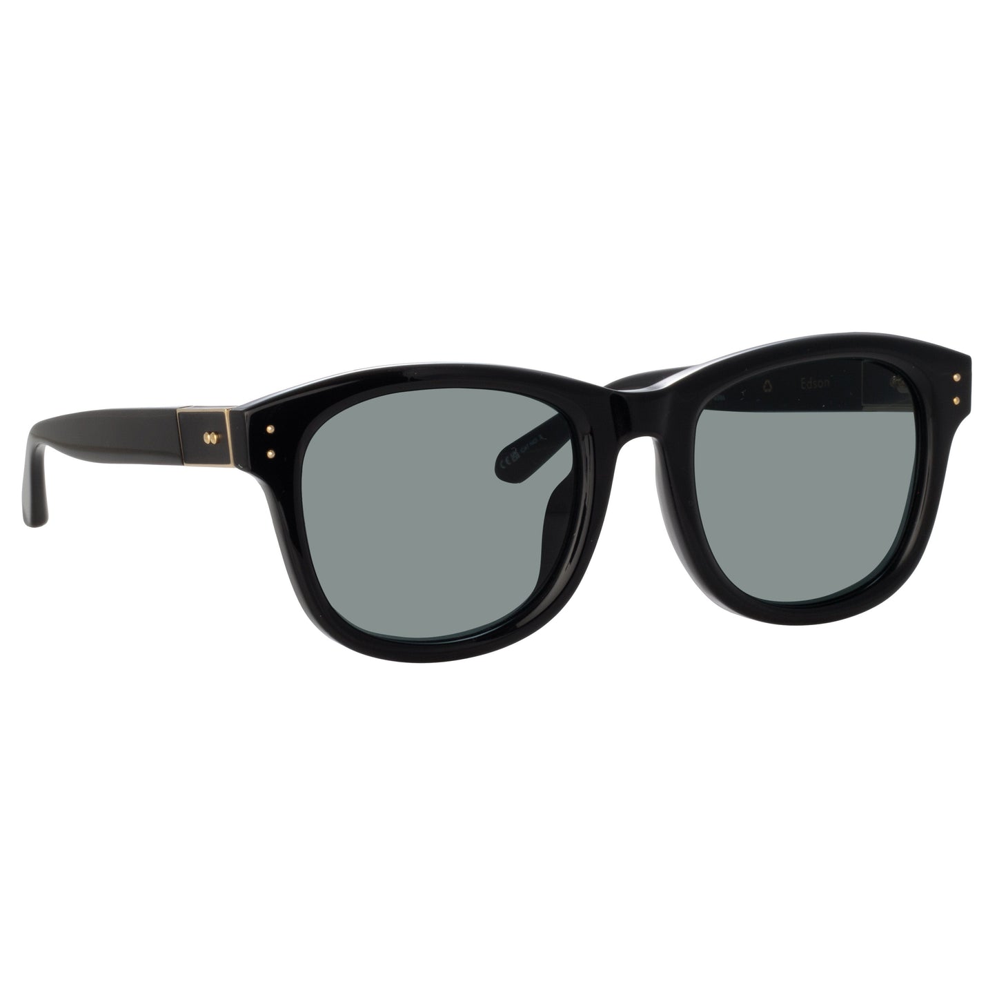 Linda Farrow Edson D-Frame Sunglasses in Black C4 55