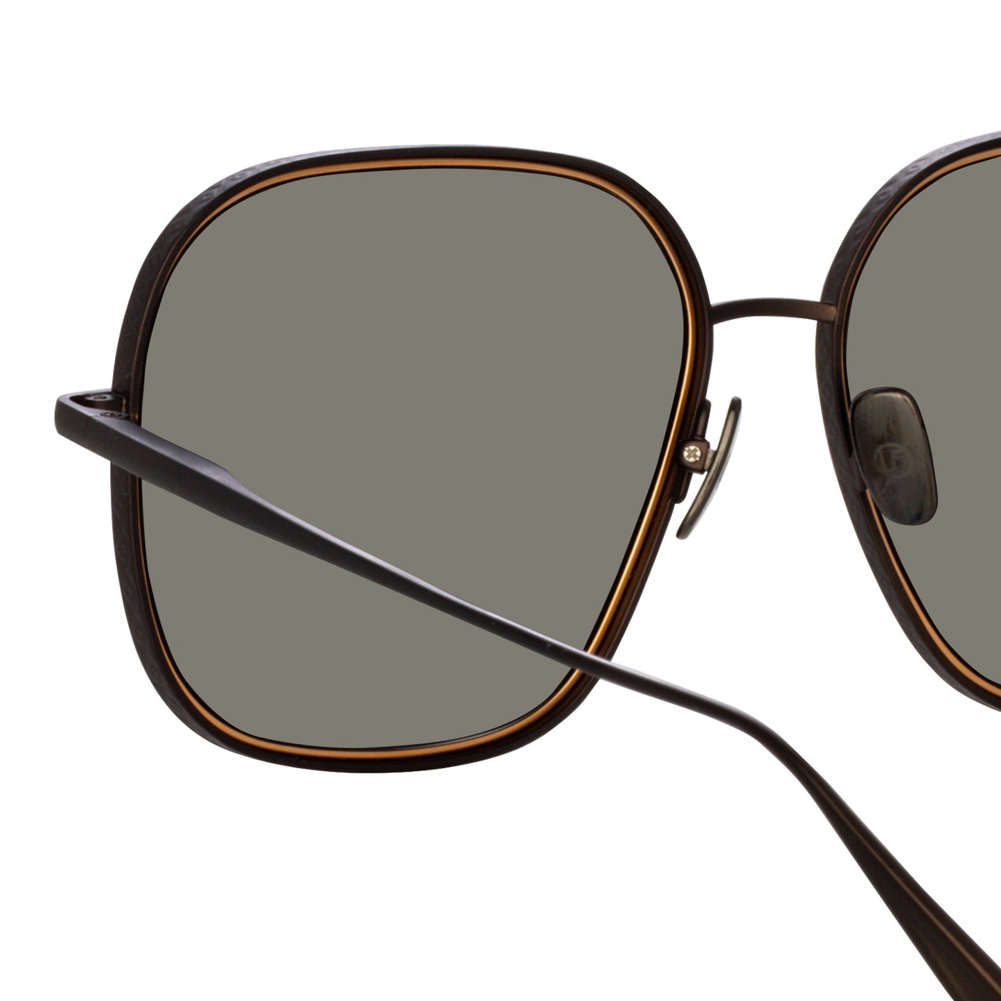Linda Farrow Juliana Oversized Sunglasses in Nickel C1 63