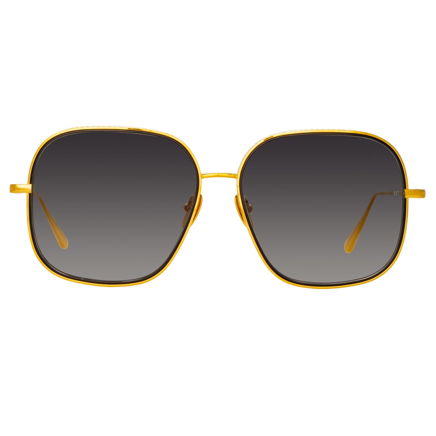 Linda Farrow Juliana Oversized Sunglasses in Yellow Gold C2 63
