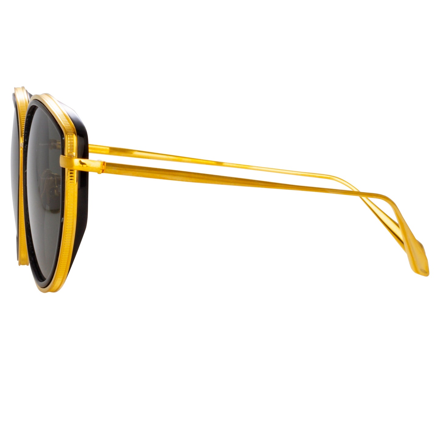 Linda Farrow Samara Cat Eye Sunglasses in Yellow Gold C1 61