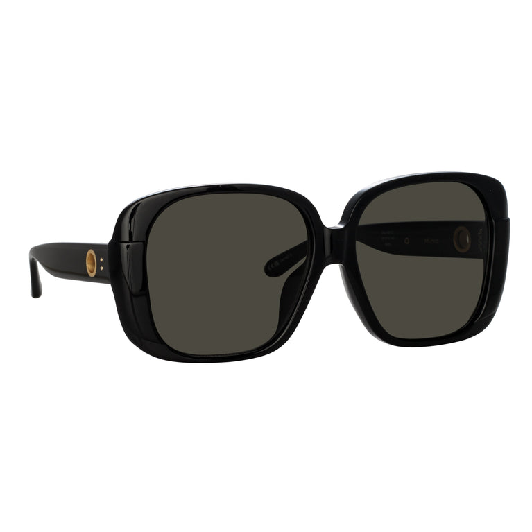 Linda Farrow Mima Oversized Sunglasses in Black C1 59