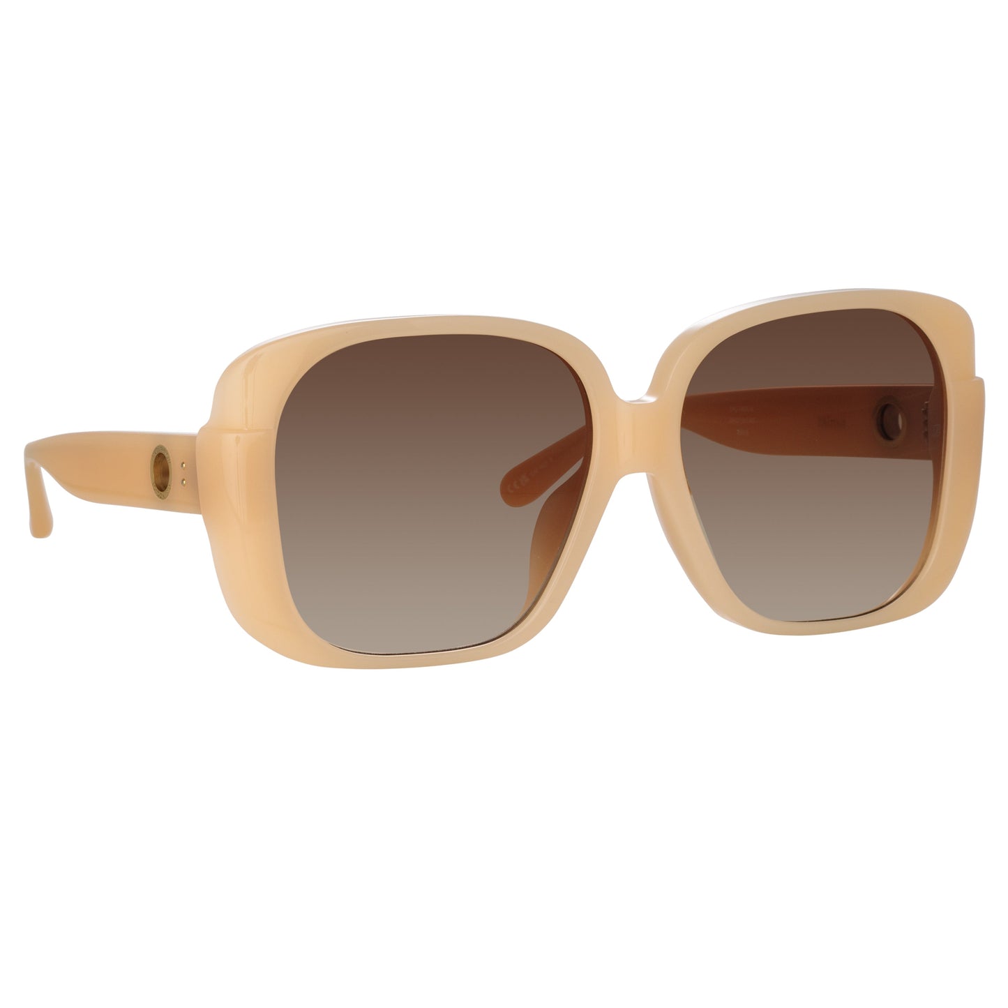 Linda Farrow Mima Oversized Sunglasses in Peach C4 59