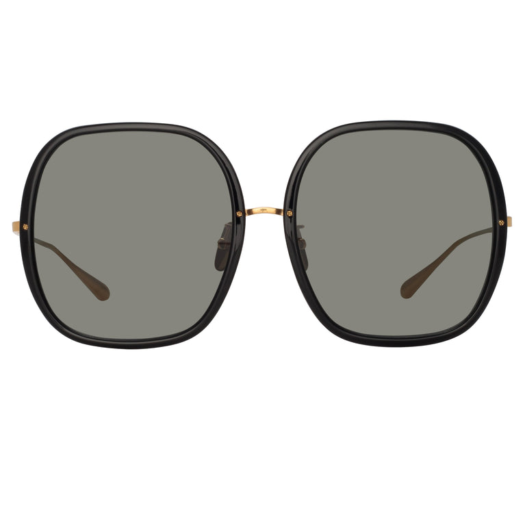 Linda Farrow Celia Oversized Sunglasses in Black C1 60